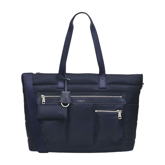 RADLEY LONDON Handbags - Radley London Southwood Lane Large Tote - Dark Blue - 9.5”W x 19.3”H x 5.9”D